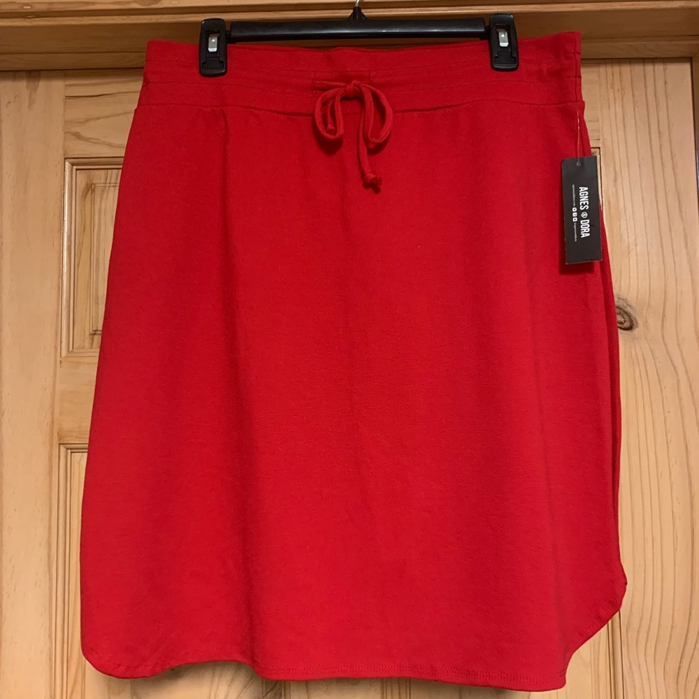 Agnes & Dora red skirt NWT